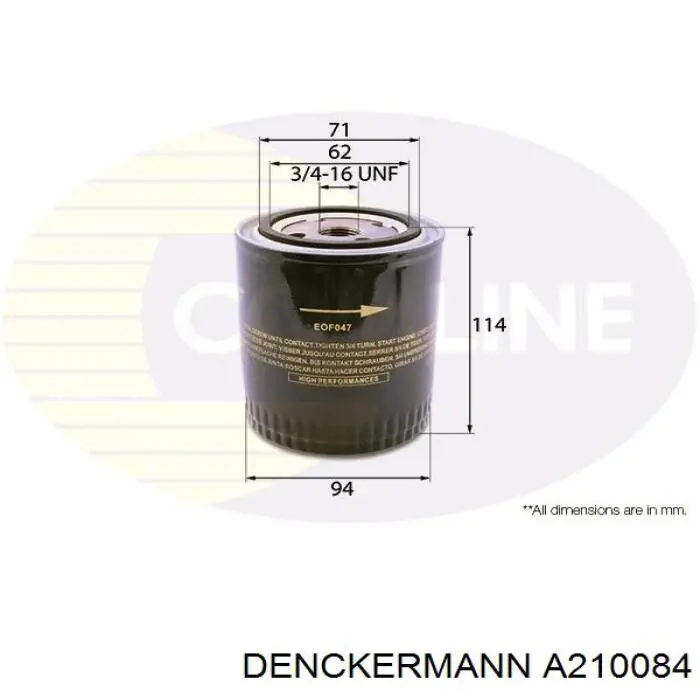 Filtro de aceite Denckermann A210084 precio, desde 8,35 EUR