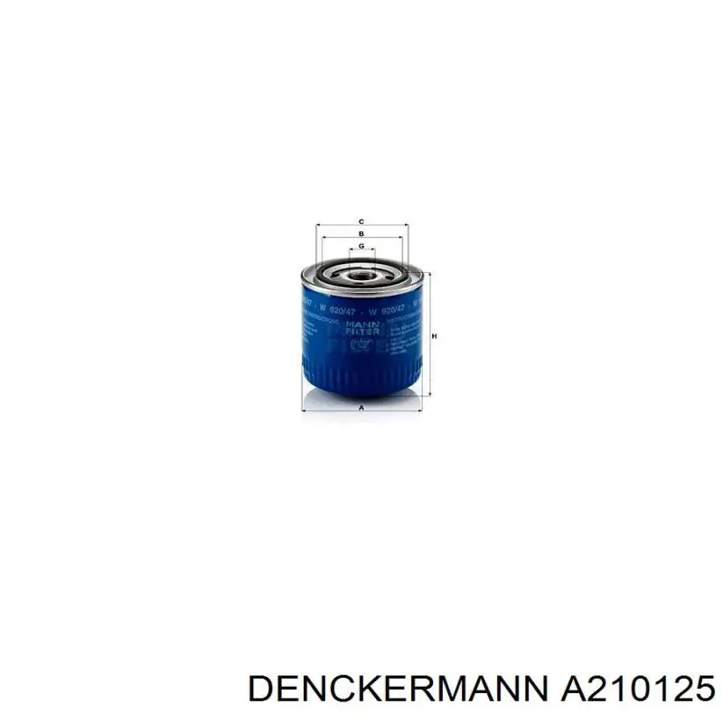 A210125 Denckermann filtro de aceite