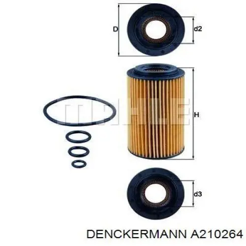 Comprar A210264 Denckermann Filtros de aceite