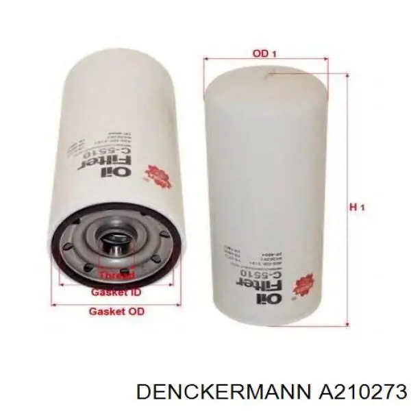 A210273 Denckermann filtro de aceite