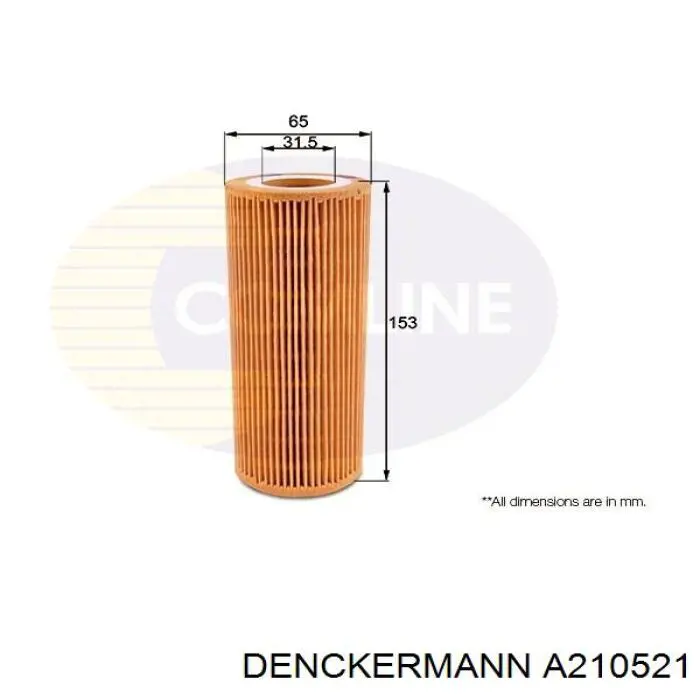 Comprar A210521 Denckermann Filtros de aceite