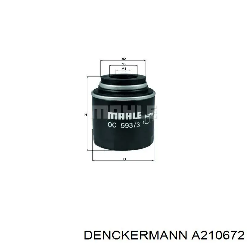 A210672 Denckermann filtro de aceite