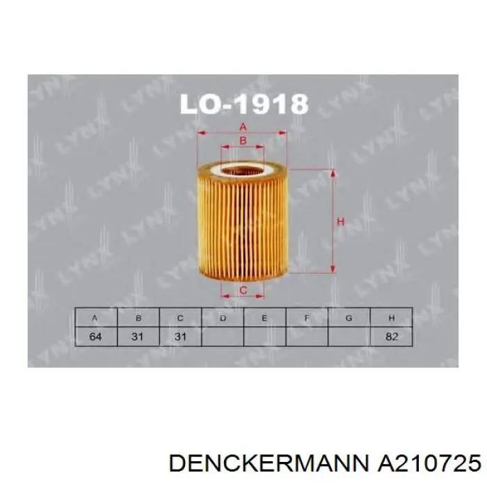 A210725 Denckermann filtro de aceite