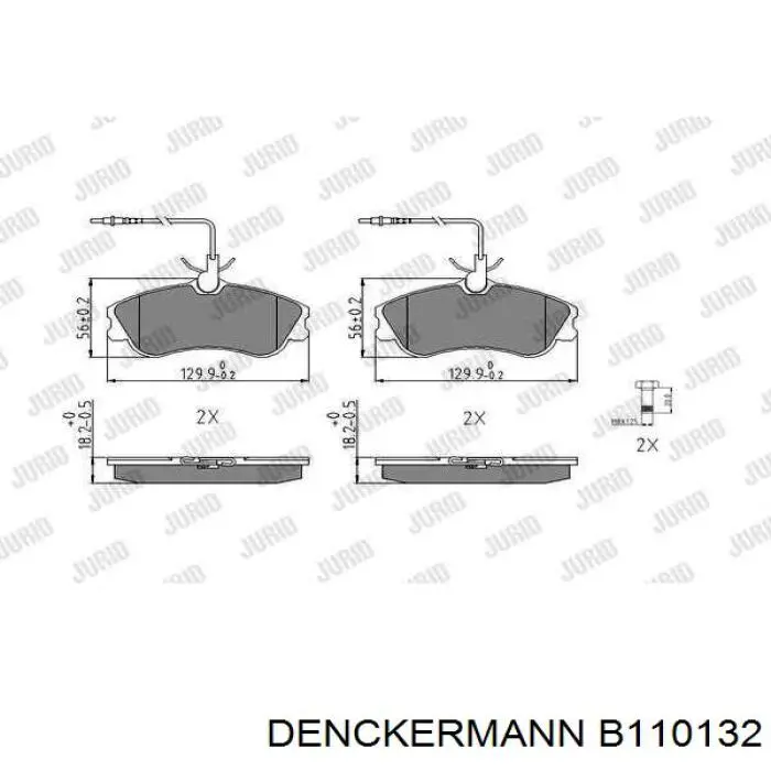 B110132 Denckermann pastillas de freno delanteras