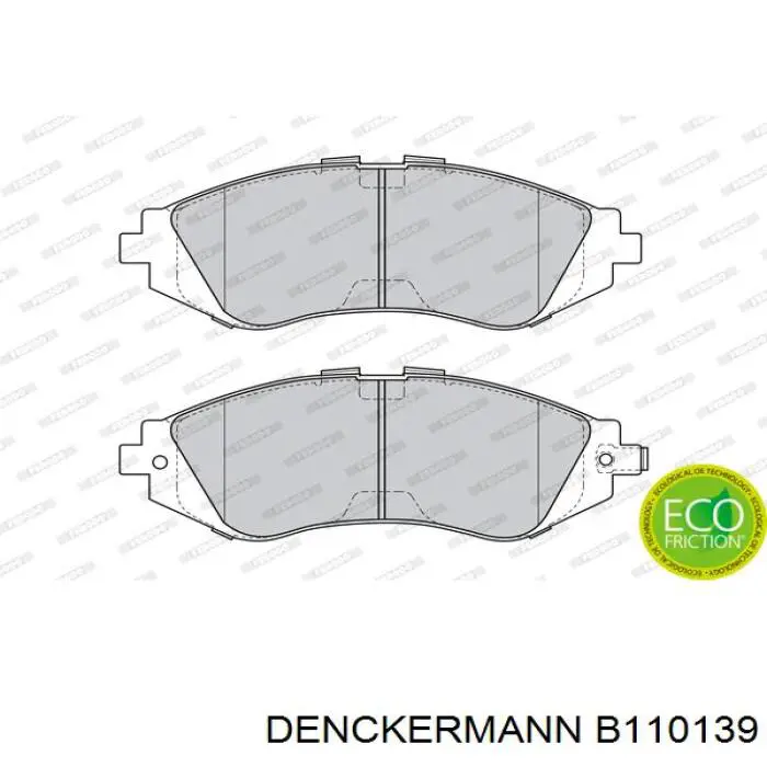 B110139 Denckermann pastillas de freno delanteras