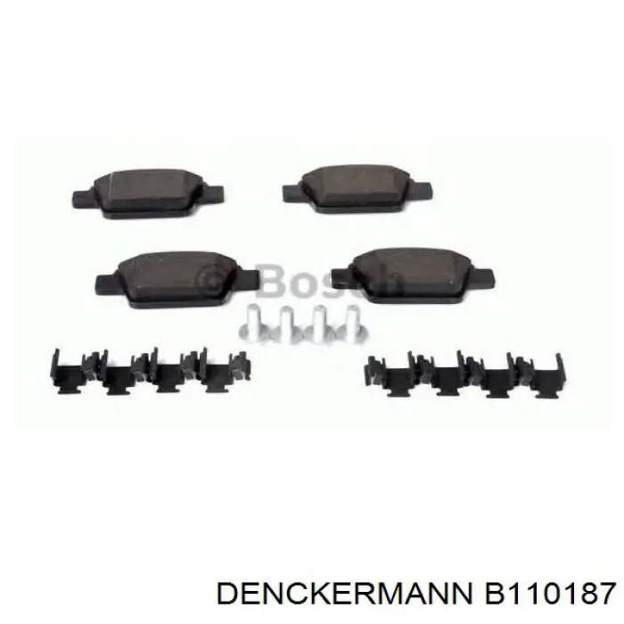 B110187 Denckermann pastillas de freno traseras