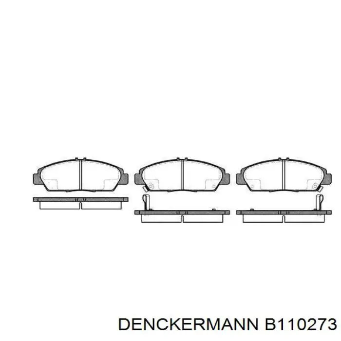 B110273 Denckermann pastillas de freno delanteras