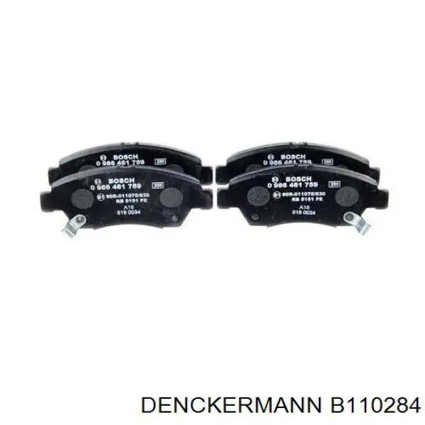 B110284 Denckermann pastillas de freno delanteras