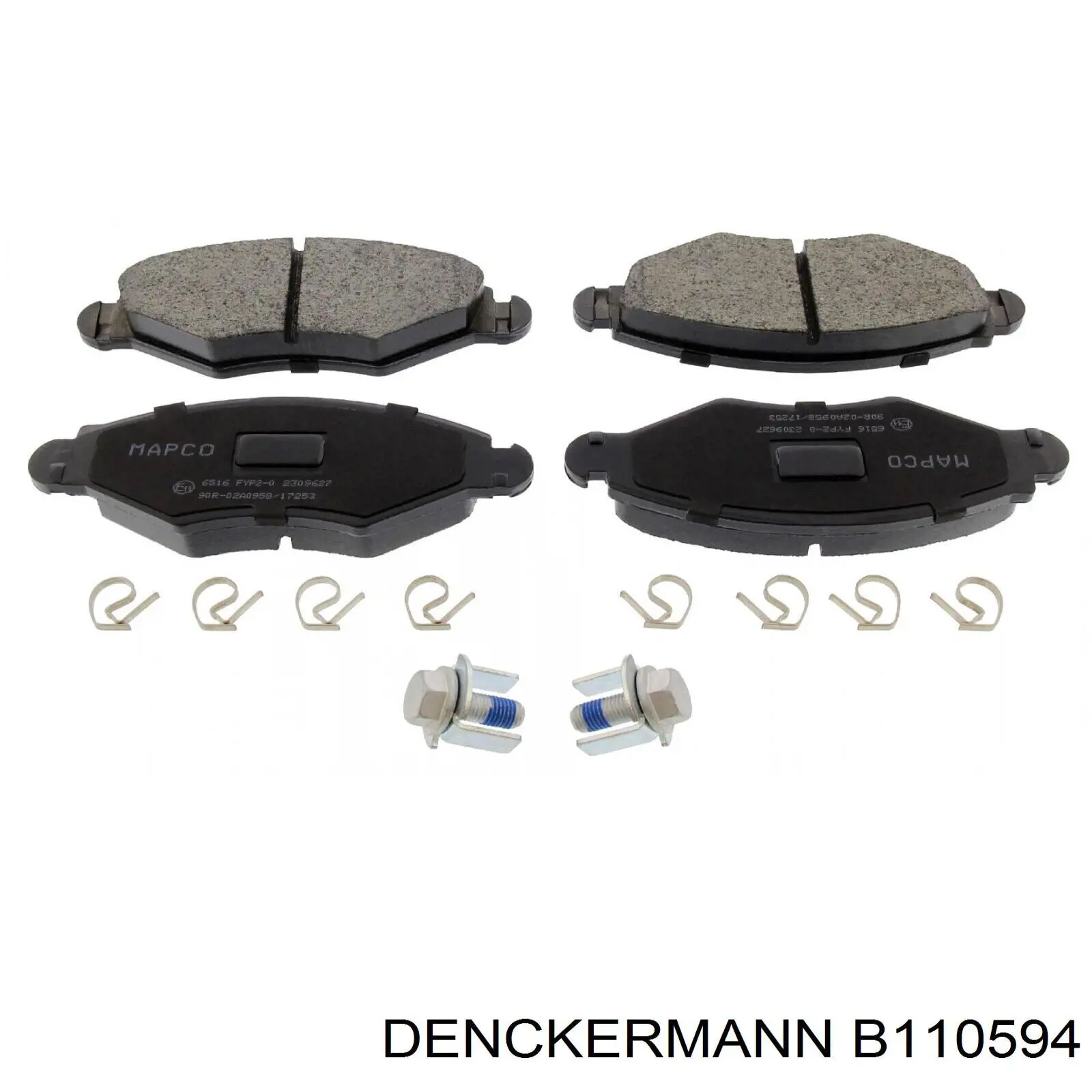 B110594 Denckermann pastillas de freno delanteras