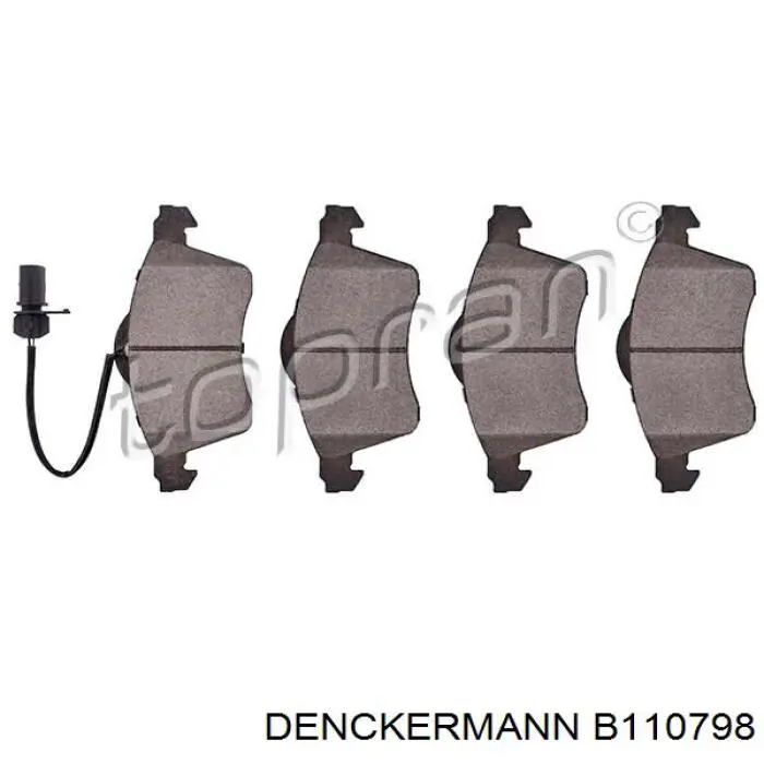 B110798 Denckermann pastillas de freno delanteras