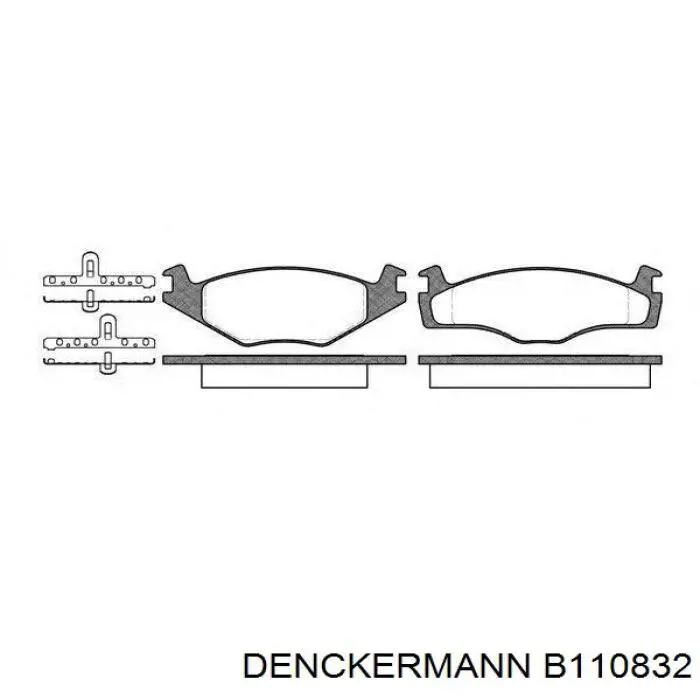 B110832 Denckermann pastillas de freno delanteras