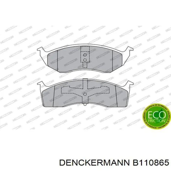 B110865 Denckermann pastillas de freno delanteras