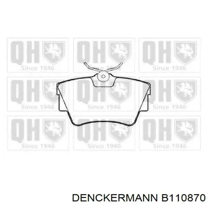 B110870 Denckermann pastillas de freno traseras