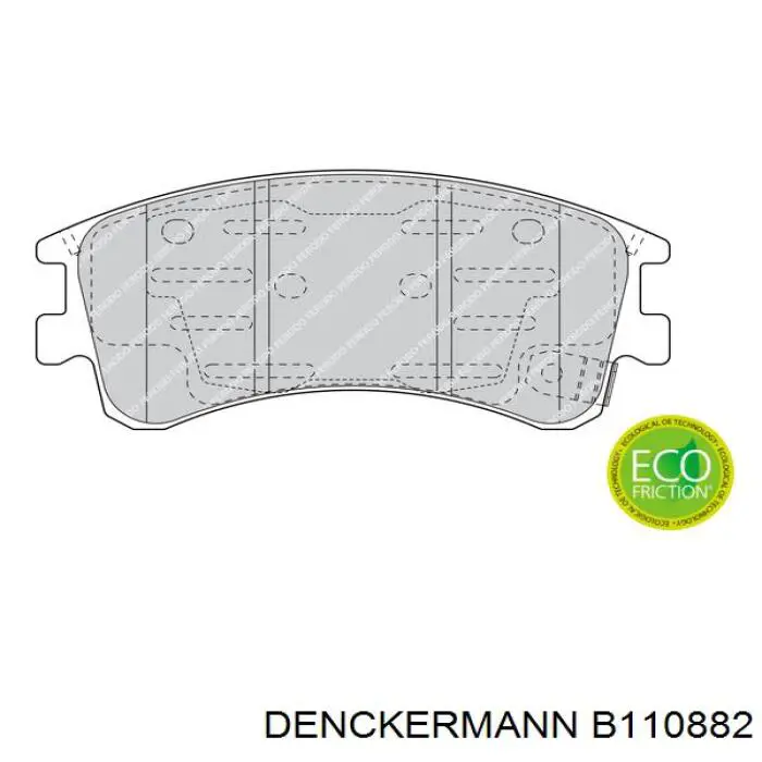 B110882 Denckermann pastillas de freno delanteras