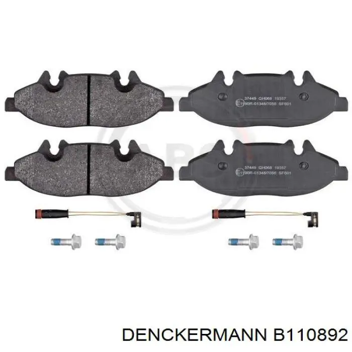 B110892 Denckermann pastillas de freno delanteras