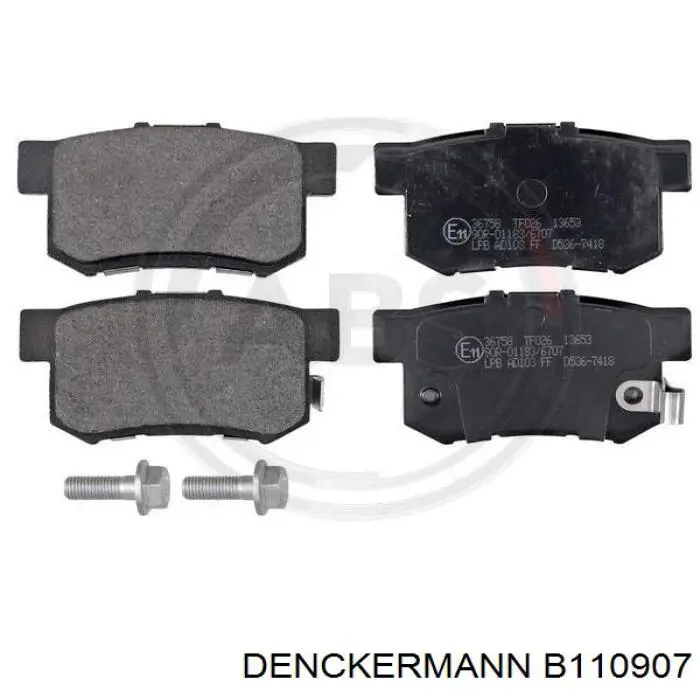 B110907 Denckermann pastillas de freno traseras