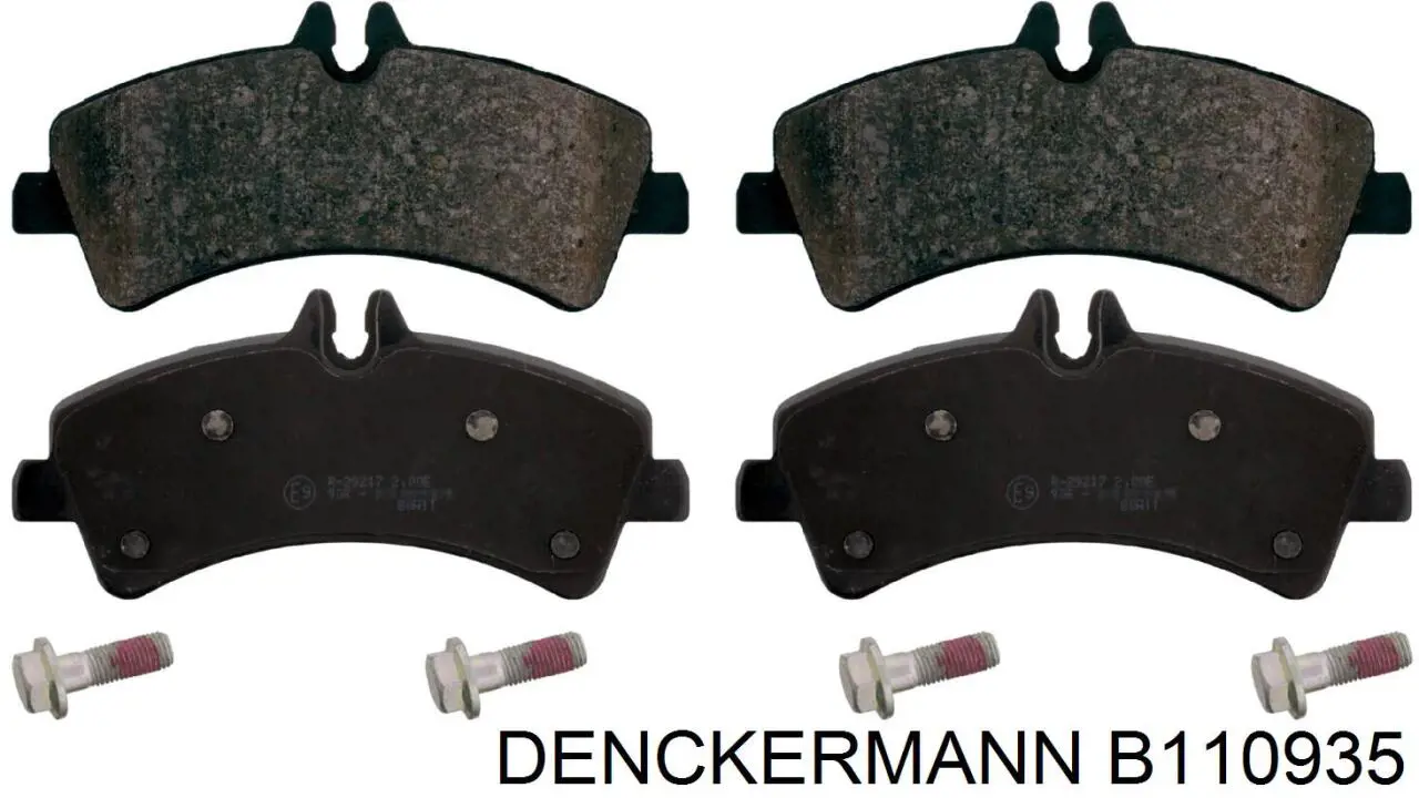 B110935 Denckermann pastillas de freno traseras