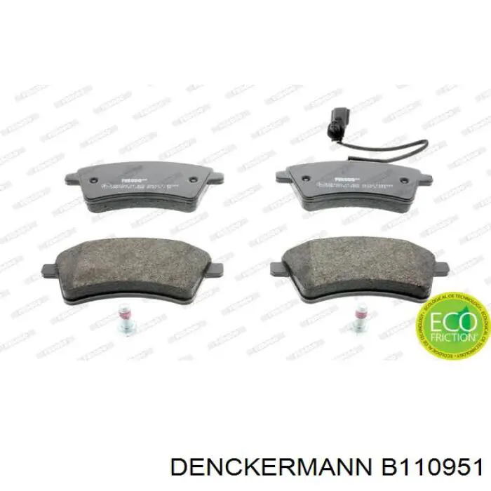 B110951 Denckermann pastillas de freno delanteras