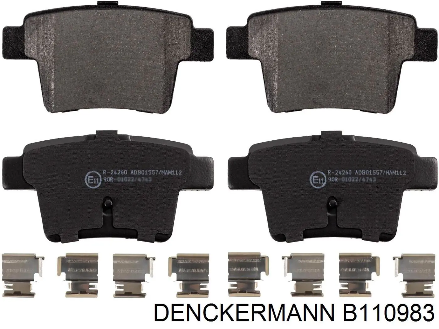 B110983 Denckermann pastillas de freno traseras