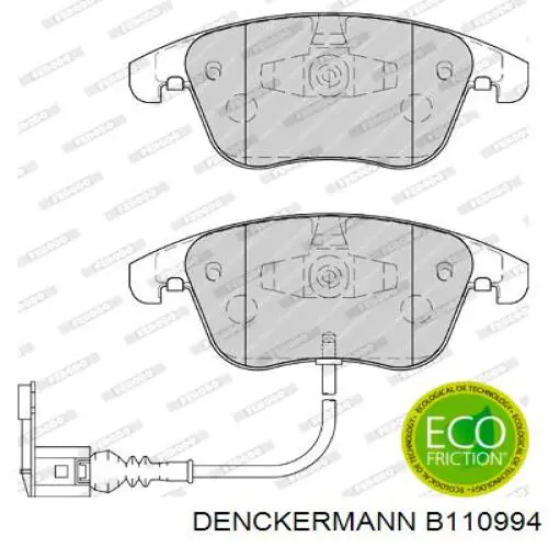 B110994 Denckermann pastillas de freno delanteras