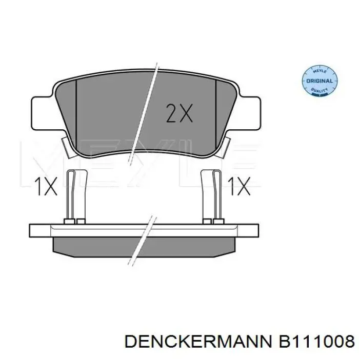 B111008 Denckermann pastillas de freno traseras