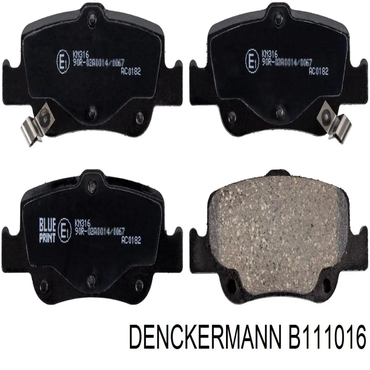 B111016 Denckermann pastillas de freno traseras