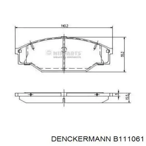 B111061 Denckermann pastillas de freno delanteras