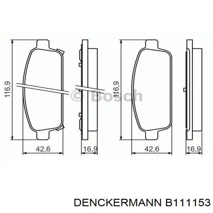 Pastillas traseras de freno Denckermann B111153 precio, desde 25,05 EUR