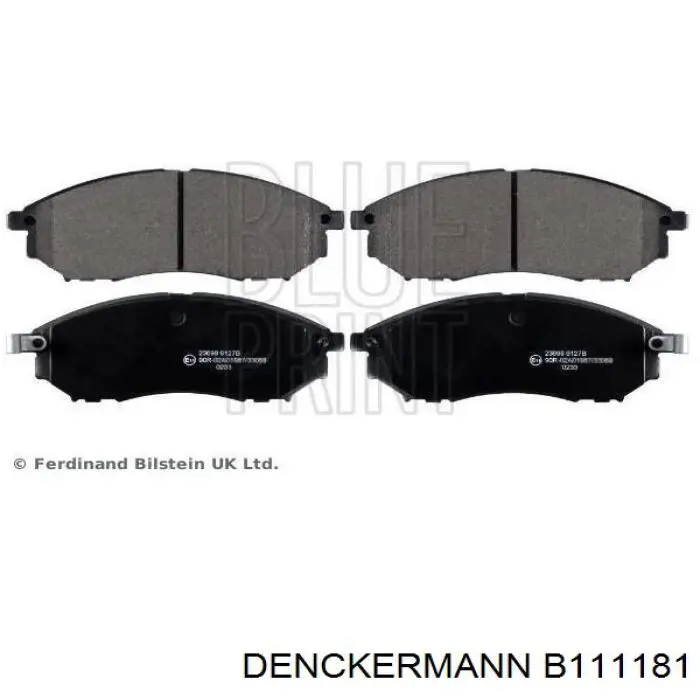 B111181 Denckermann pastillas de freno delanteras