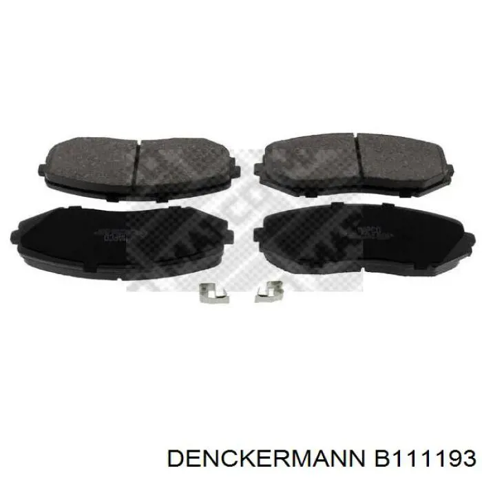 B111193 Denckermann pastillas de freno delanteras