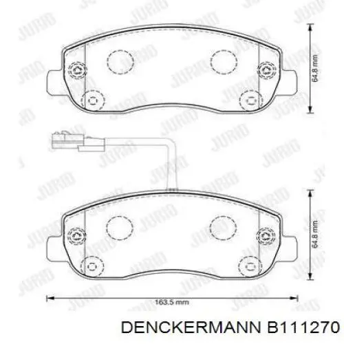 B111270 Denckermann pastillas de freno delanteras