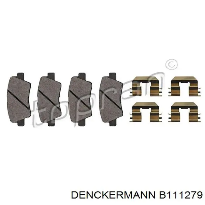 Comprar B111279 Denckermann Pastillas de freno traseras