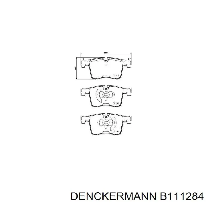 B111284 Denckermann pastillas de freno delanteras