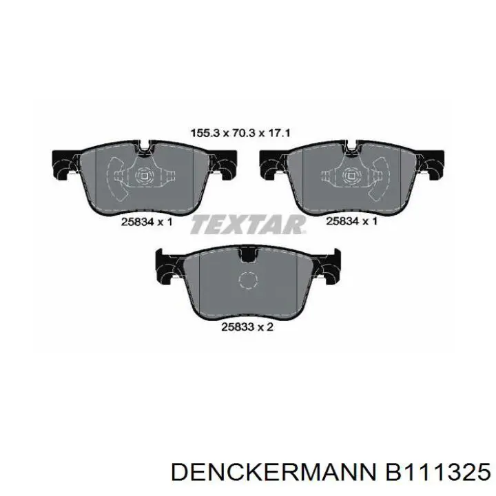 B111325 Denckermann pastillas de freno delanteras