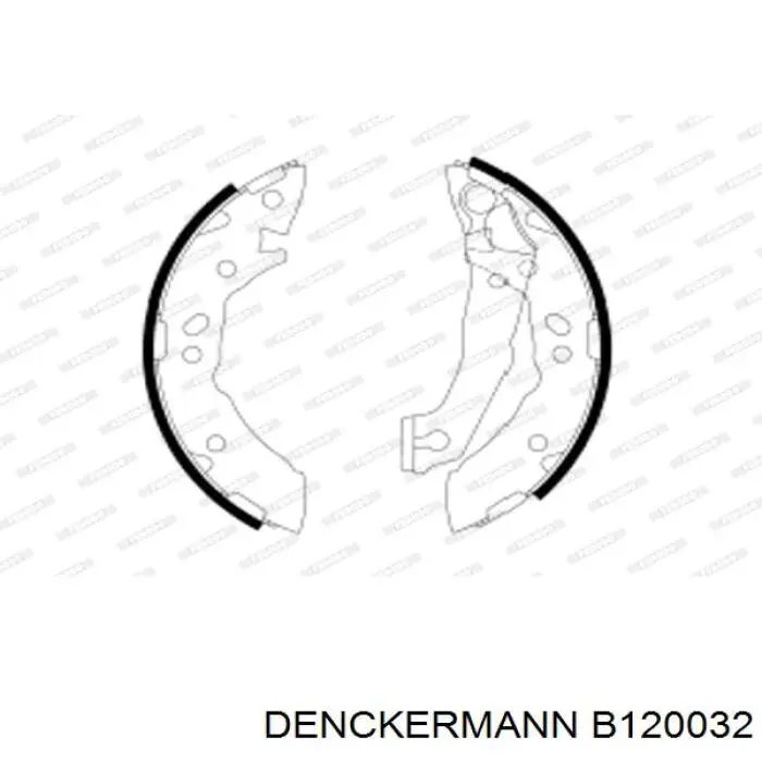 B120032 Denckermann zapatas de frenos de tambor traseras