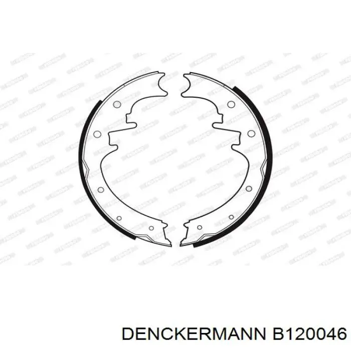 B120046 Denckermann juego de zapatas de frenos, freno de estacionamiento