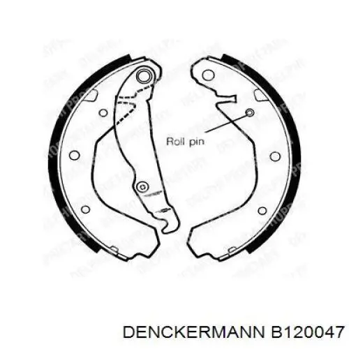 B120047 Denckermann zapatas de frenos de tambor traseras