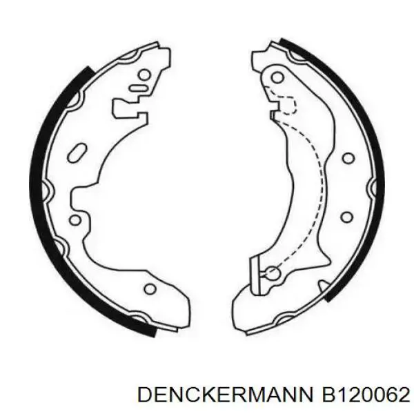 B120062 Denckermann zapatas de frenos de tambor traseras