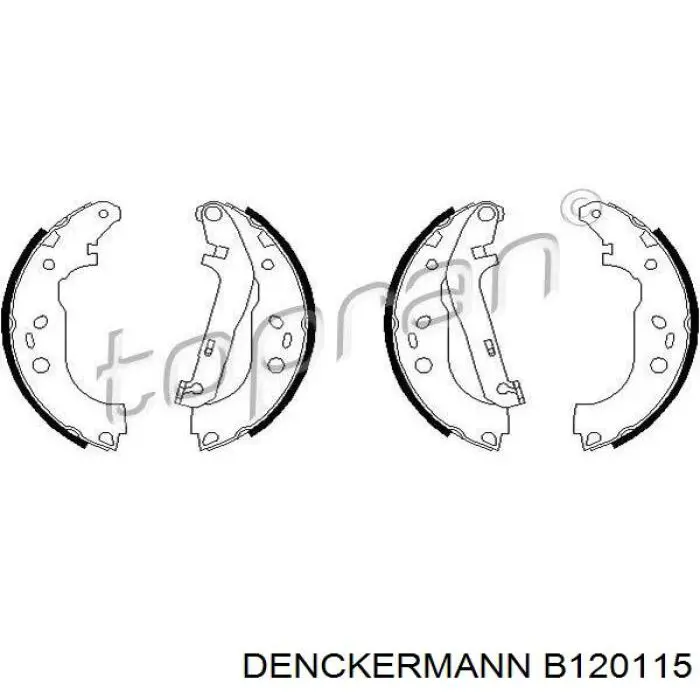 B120115 Denckermann zapatas de frenos de tambor traseras