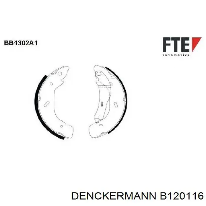 B120116 Denckermann zapatas de frenos de tambor traseras