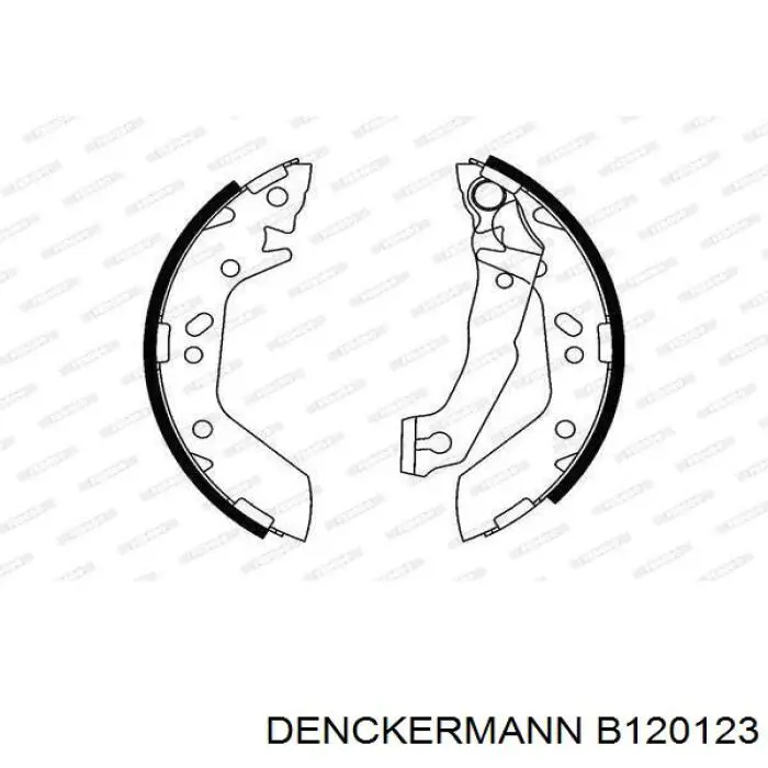 B120123 Denckermann zapatas de frenos de tambor traseras