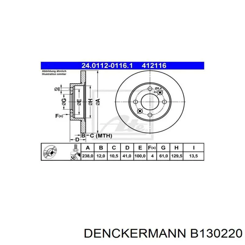 Frenos delanteros Denckermann B130220 precio, desde 19,35 EUR