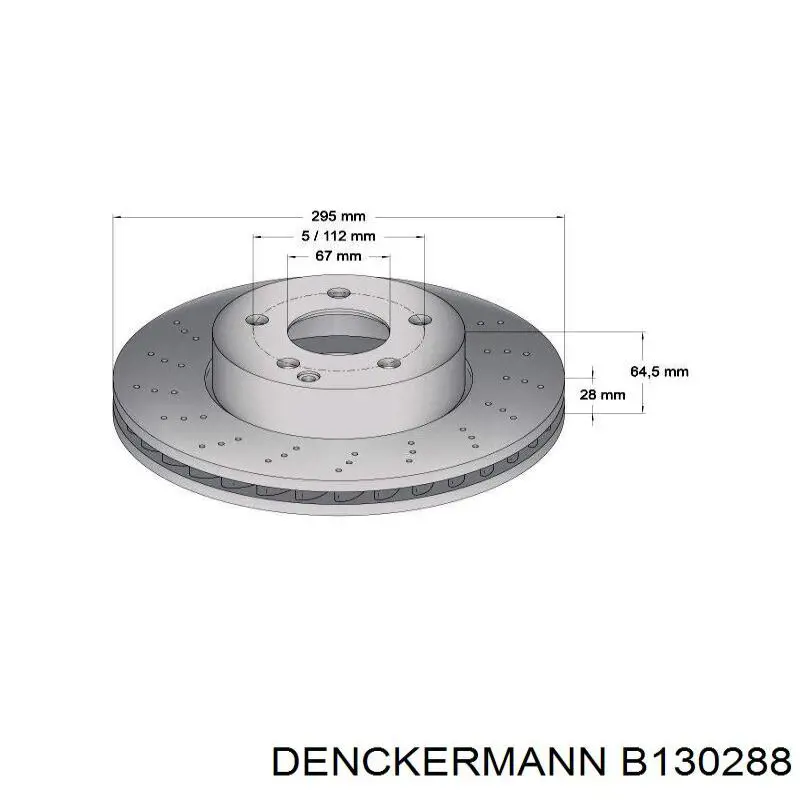 B130288 Denckermann freno de disco delantero