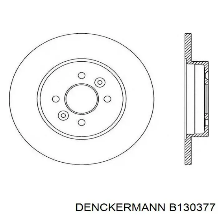 Disco de freno trasero 191233 Maxgear