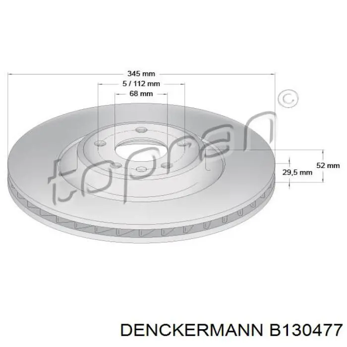 B130477 Denckermann freno de disco delantero