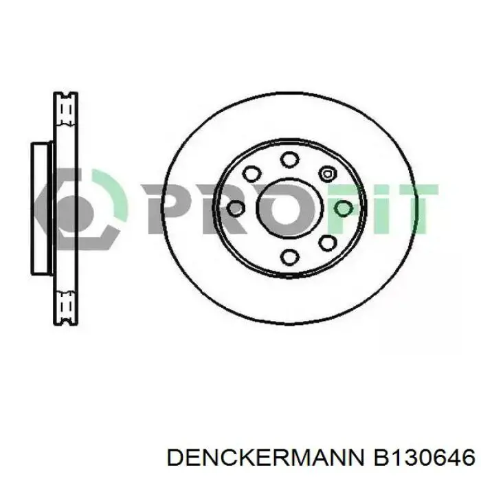 B130646 Denckermann disco de freno delantero