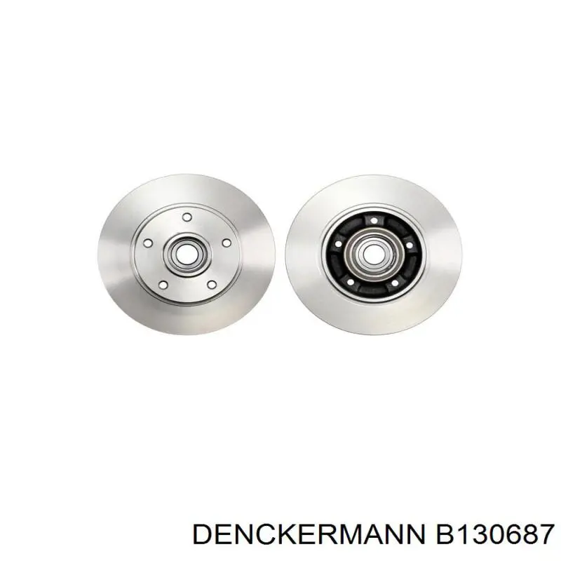 Disco de freno trasero B130687 Denckermann