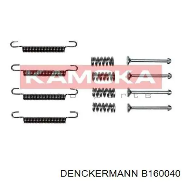 B160040 Denckermann kit de montaje, zapatas de freno traseras