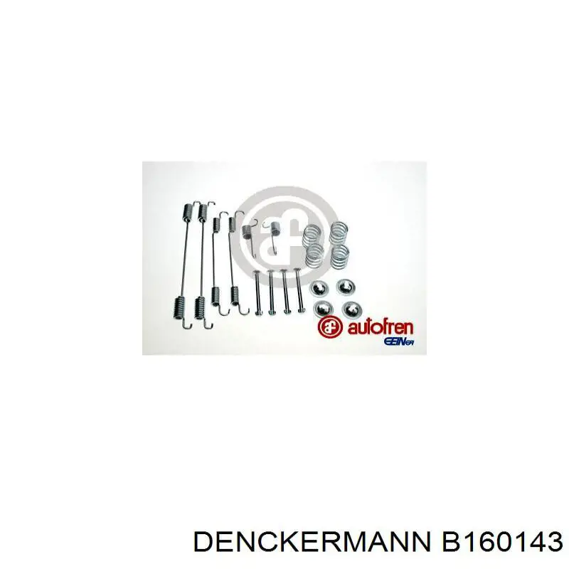 B160143 Denckermann kit de montaje, zapatas de freno traseras