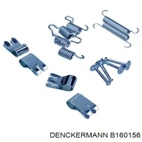 B160156 Denckermann kit de montaje, zapatas de freno traseras